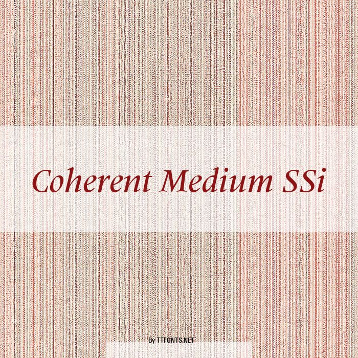 Coherent Medium SSi example
